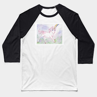 Pink unicorn with rainbow Baseball T-Shirt